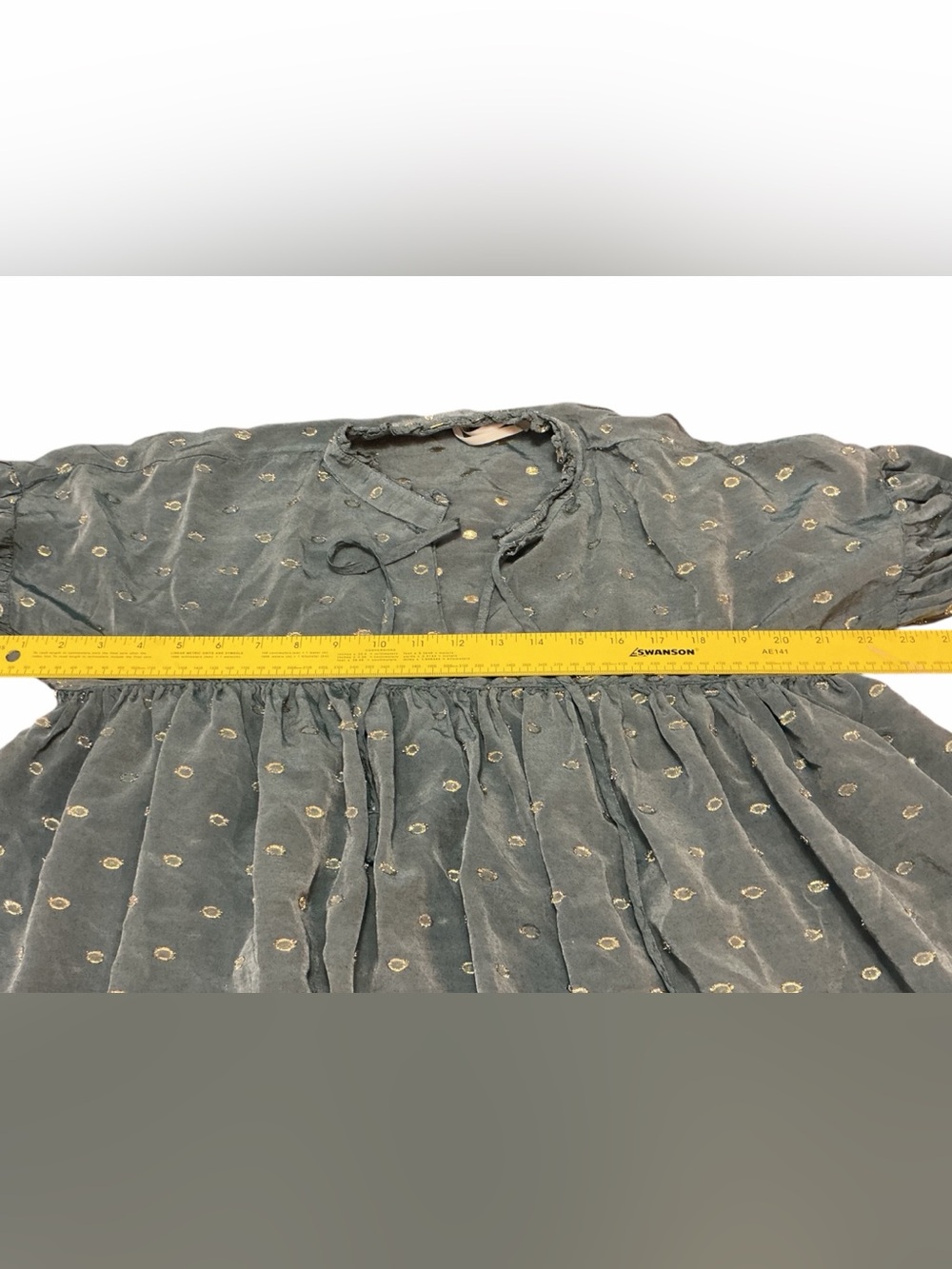 By Anthropologie Ruffled Peasant Crop Blouse - Picture 8 of 11
